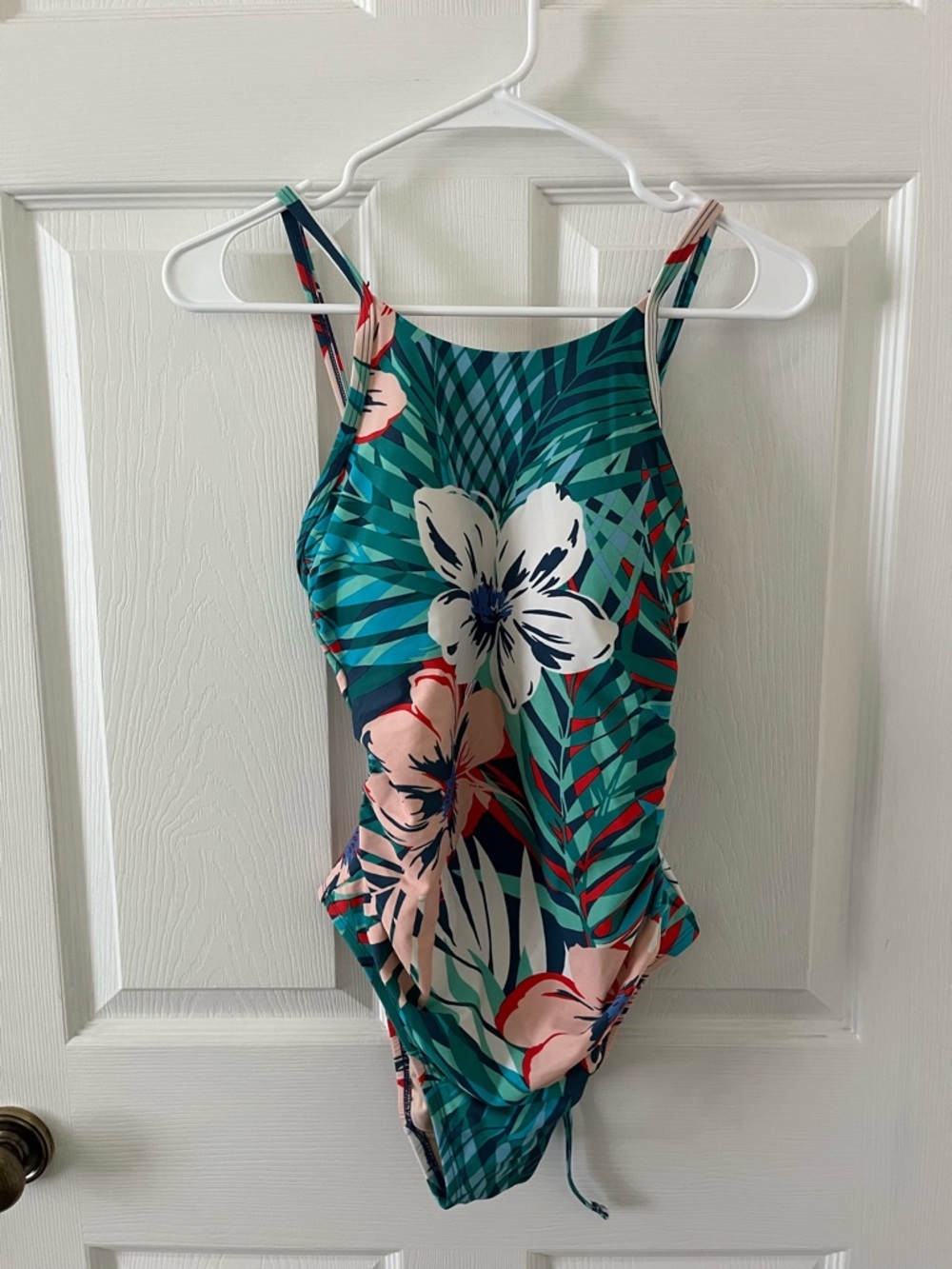 Kona Sol Floral One-Piece Swimsuit - Teal, Pink, Navy